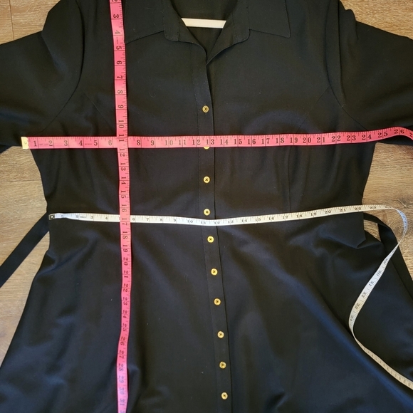 Sharagano Black Button-Down Dress NWOT #2629 - Picture 12 of 13